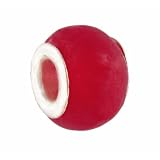 Pandora Style Charm Bead (Z170) Matte Glass (14mm x 10mm) (fits Troll too)