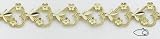 14kt Yellow Gold 8 Diamond-cut Heart Bracelet - TN286-8