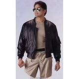NEW!! MA1 - BLACK LEATHER MA-1 FLIGHT JACKET - SIZE XXL ONLY. LIMITED STOCK!