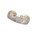 Sterling Silver Two-Tone Footprints Toe Ring