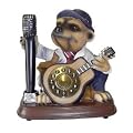 The Alexander Meerkat Novelty Style Telephone (Compare on Desk Top & Table Positions) Landline Business or Home Corded Phone - Resin Finish - MICROPHONE Handset - Guitar Keypad