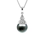 0.18 cts Pearl Pendant - 14kt White Gold FREE GIFT BAG!