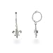 Eve's Addiction Fleur de Lis Mini Sterling Silver Earrings