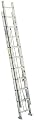 Werner D1224-2 225-Pound Duty Rating Aluminum Flat D-Rung Extension Ladder, 24-Foot