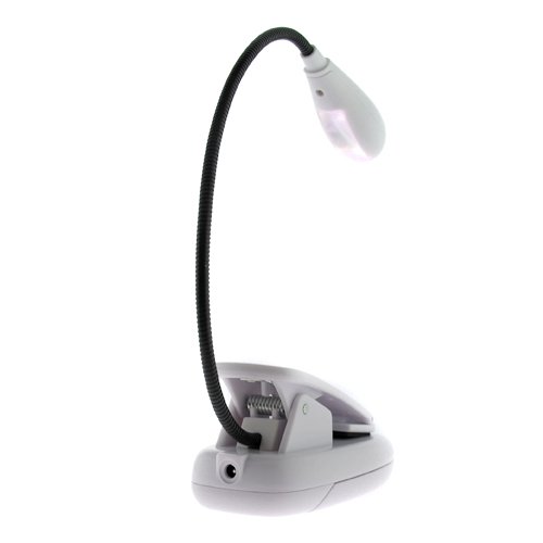 GTMax Ghostly LED Clip-On Reading Book Light for Archos 8 Haven Tablet