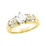 14K Yellow Gold Diamond Engagement Ring Semimount - 0.50 Ct.