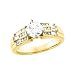 14K Yellow Gold Diamond Engagement Ring Semimount - 0.50 Ct.