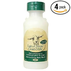 Canus Goat's Milk Fragrance Free Body Wash, 16-Ounce Bottles (Pack of 4)