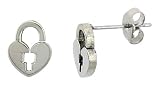 Small Surgical Steel Padlock Stud Earrings