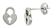 Small Surgical Steel Padlock Stud Earrings