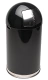 Polder 1530-95 12-Gallon Bullet Waste Bin, Black