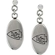 Stainless Steel Kansas City Chiefs Logo Dangle Earrings