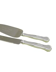 Hortense B. Hewitt Wedding Accessories Simply Silver Cake Knife and Server Set by 