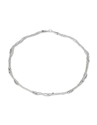 Sterling silver long chain necklace, Floral Minimalism