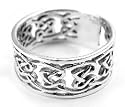 Open Celtic Knotwork Sterling Silver Band Ring Size 8(Size 6,7,8,9)