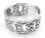 Open Celtic Knotwork Sterling Silver Band Ring(Sizes 6,7,8,9)