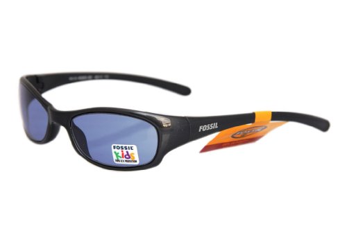 Fossil - Balou Black. Entspiegelte Kindersonnenbrille im Racing Look. 100% UVA +B Schutz für die Augen ihrer Kinder