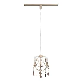 World Imports Lighting P2613-40 Timeless Elegance 3-Light Track Mini Pendant, Tuscan Wheat with Smoked Crystals