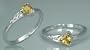 Trillion Cut Citrine Ring Sterling Silver
