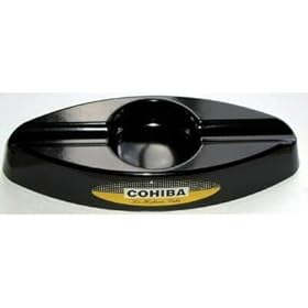  Cohiba 2 Cigar Black Ashtray