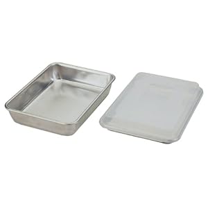 Nordic Ware 3 Piece Baker's Quarter Sheet and Cake Pan Combo Pack with Lid by