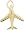 Plane, Gold Plated Silver Charm by Rembrandt Charms