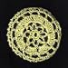 Lemon Yellow Floral Crocheted Hair Bun Cover- MEDIUM