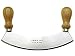 Kitchen & Housewares : Stainless Steel Mezzaluna with Wood Handles 8-in.
