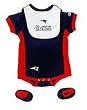 New England Patriots Two Color Creeper with Bib and Booties