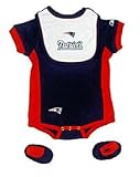 New England Patriots Two Color Creeper with Bib and Booties, Size= 24 Months