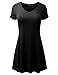 BH B.I.L.Y USA BILY Women's Plus Short Sleeve Jersey Tunic Top for Leggings with Side Pockets