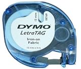 Dymo Letratag Tape Iron On 12mm x 4m Fabric