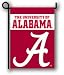 Support your favorite team by hanging up this 2-sided garden flag. This 13-inch x 18-inch flag is 
made of durable, heavy-duty 150-denier polyester and has a 1" pole sleeve so it is easy to hang. It 
is decorated in the team colors and proudly displays the Alabama graphic on both sides. The set also 
includes Metal Garden flag pole and a free plastic pole w/ suction cups for hanging in a window.