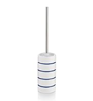 Ceramic Striped Toilet Brush Holder