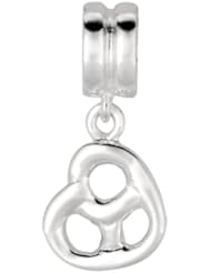925 Sterling Silver Dangle Pretzel Bead, For Chamilia, Pandora, Biagi, Personality, Reflections And More Charm Bracelets