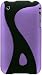 Purple With Black Removeable Back Clip Rubberized Snap On Hard Skin Faceplate Phone Shield Cover Case for Apple Iphone 3g 3gs 8g 16g 32g + Premium Mirror Lcd Screen Guard
