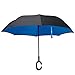 YLYYCC® Reverse Inverted Sun&Rain Light Windproof Travel Car Golf Outdoor Umbrella Auto Open Close-Blue