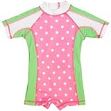 Infant Girls Polkadot Pink UV Rash Suit
