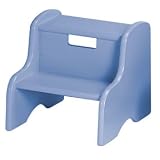 Child's Classic Wooden Step Stool in Powder Blue by 