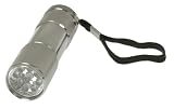 Toolzone 9 LED Aluminium Stubby Torch With Batteries