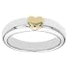 Sterling Silver and 14k Yellow Gold Heart Ring