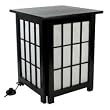 Best Deal Unique Affordable Beautiful - 19" Hokkaido End Table Nightstand Wood & Paper Japanese Lantern Floor Lamp - 4 Colors