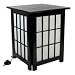 Kitchen & Housewares : Asian Furniture & Décor - 19" Hokkaido Japanese End Table Nightstand Shoji Lamp / Lantern