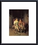 Helping Hands, Art Poster by Paul Seignac, with Metal Frame, poster size: 8