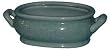 Oval porcelain footbath / planter, chinese porcelain with crackle finish, light celadon green