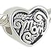 .925 Silver MOM Heart Charm Bead for 3mm Cable Bracelet