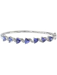 14K Tanzanite Bangle with Diamonds(NEW ARRIVAL)