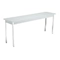 72" Utility Table with Chrome Legs - Gray