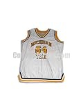 White No. 54 Game Used Michigan Tech Champion Basketball Jersey