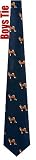 Basenji by Kay Nine Design navy blue polyester boys ties